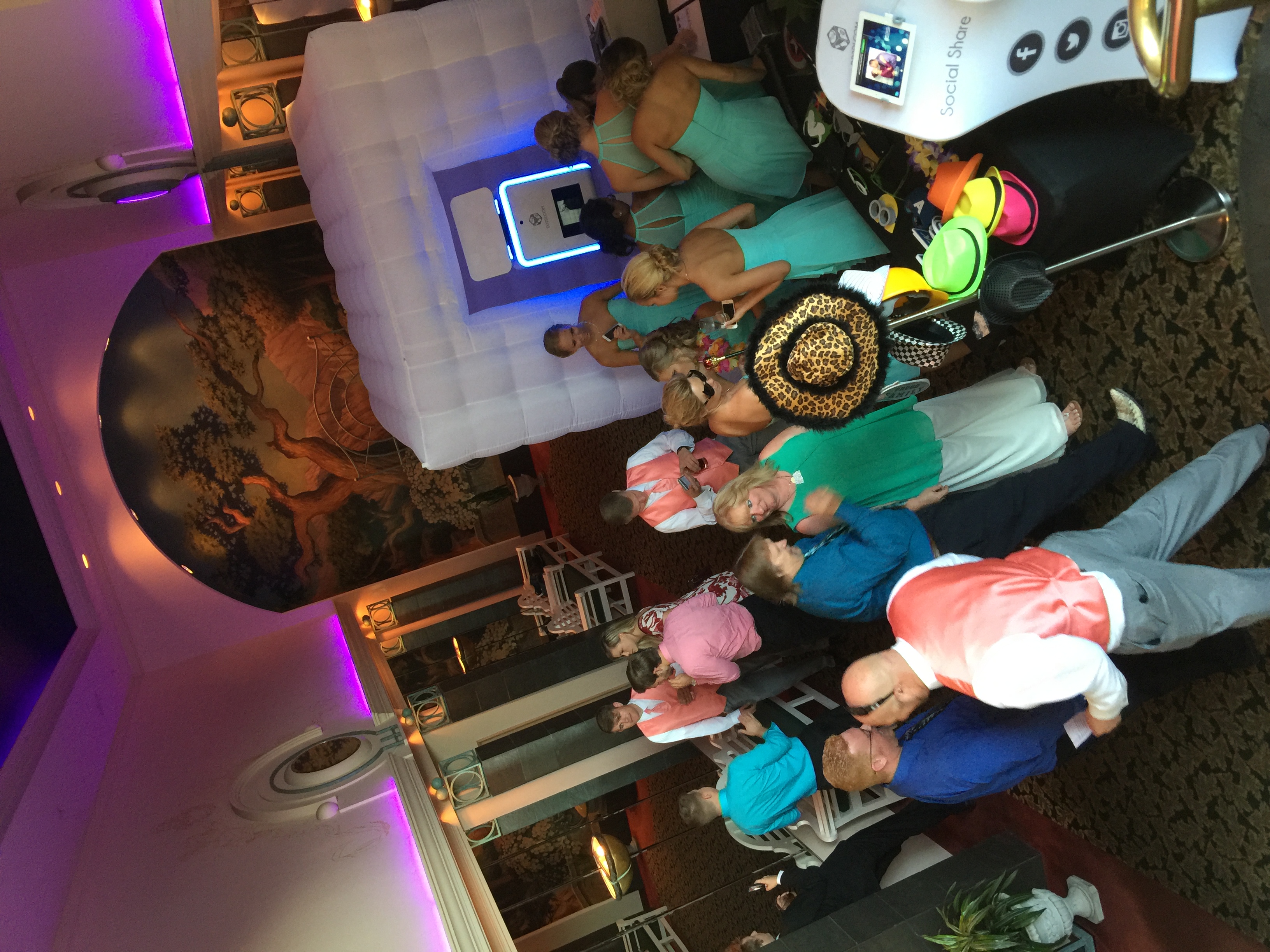 Inflatable Photo Booth Rental at Arnaldo’s Banquet Center Guests enjoying an inflatable photo booth at Arnaldo’s Banquet Center in Riverview Michigan