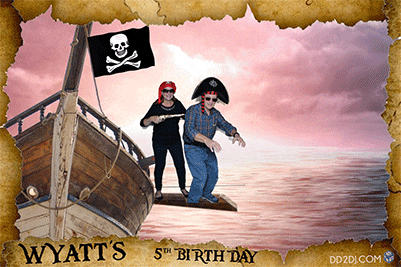 green screen photo booth photo for birthday party