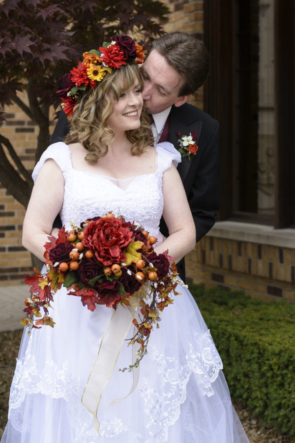 romantic bride and groom professional wedding photography michigan