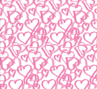 Pink Hearts Doll photo booth backdrop