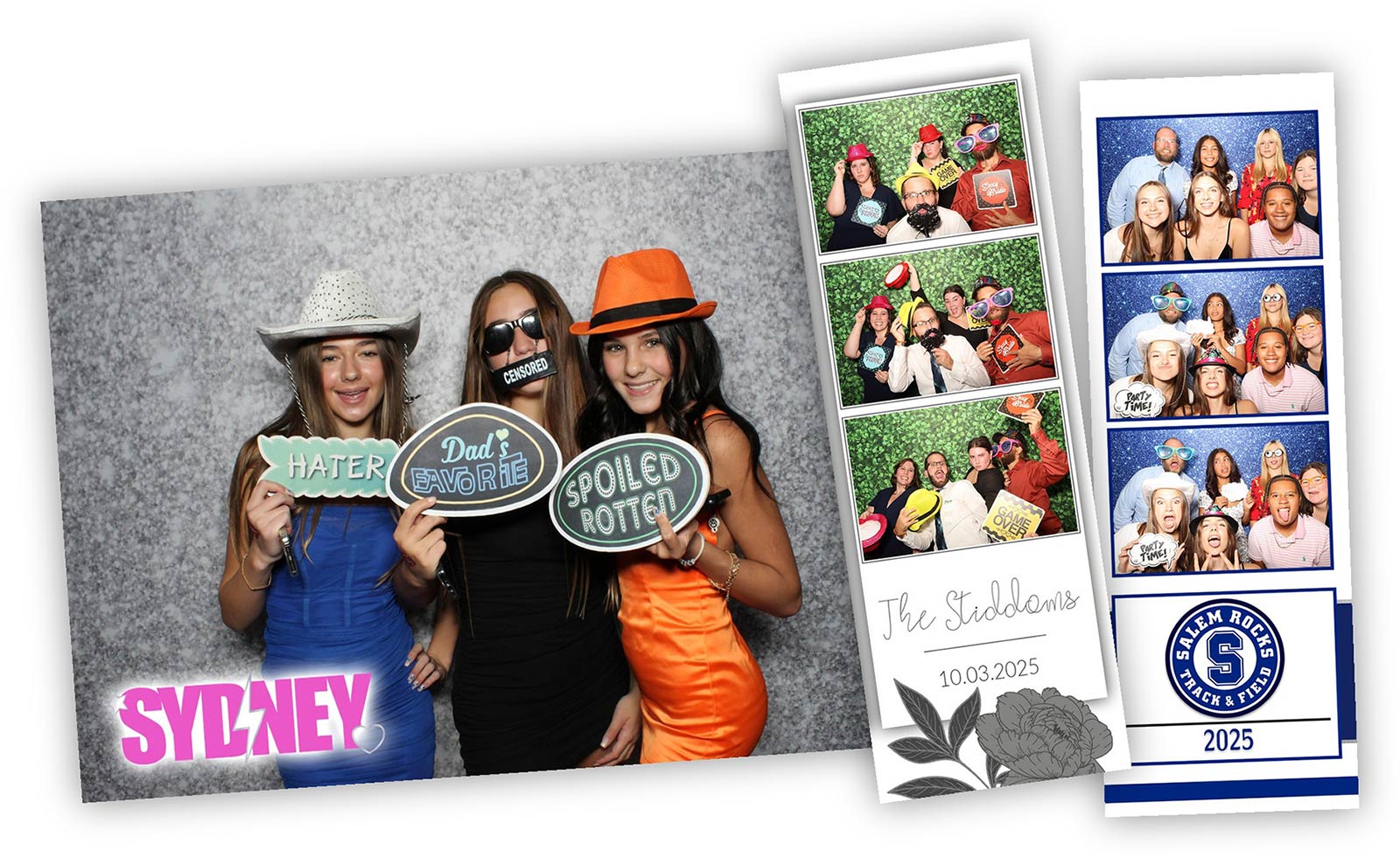 Michigan Photo Booth Rental Print Options – 2×6 and 4×6 Michigan photo booth rental prints showing 2x6 photo strips and 4x6 photo booth prints